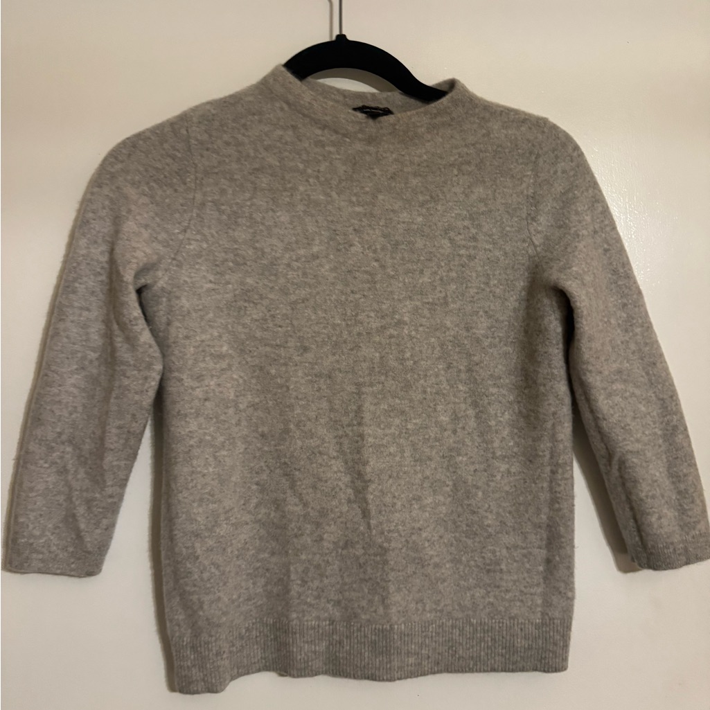 Talbots Pure Cashmere Sweater Heather Gray Size M